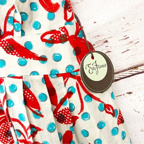 ANTHROPOLOGIE Eva Franco Fit and Flare Floral Dress Sz 12 - Picture 4 of 10